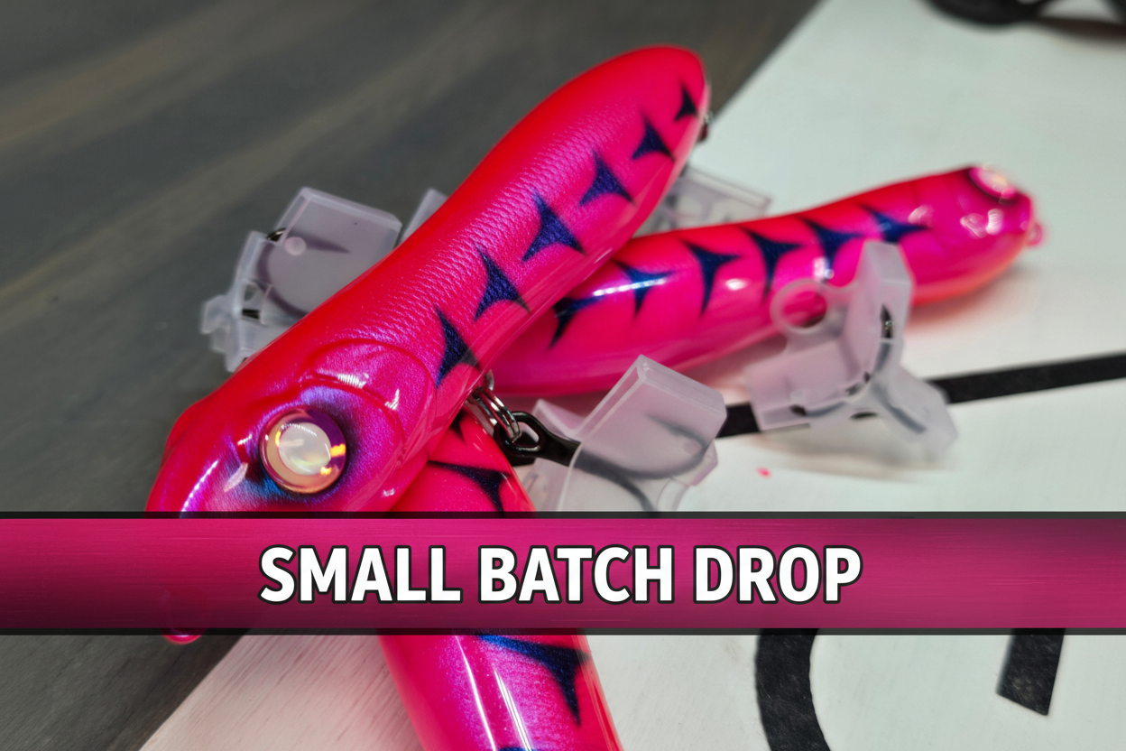 Flamingo Fury Peanut detail shot with Small Batch Drop badge