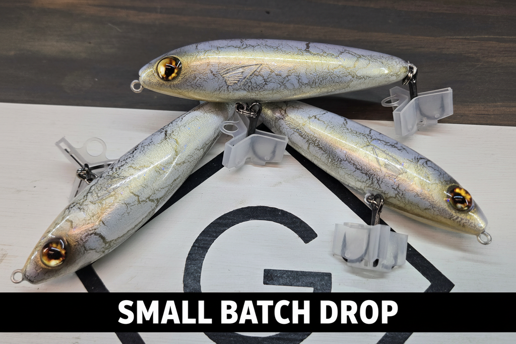 Walking Stick Golden Crackle overhead shot with Small Batch Drop banner